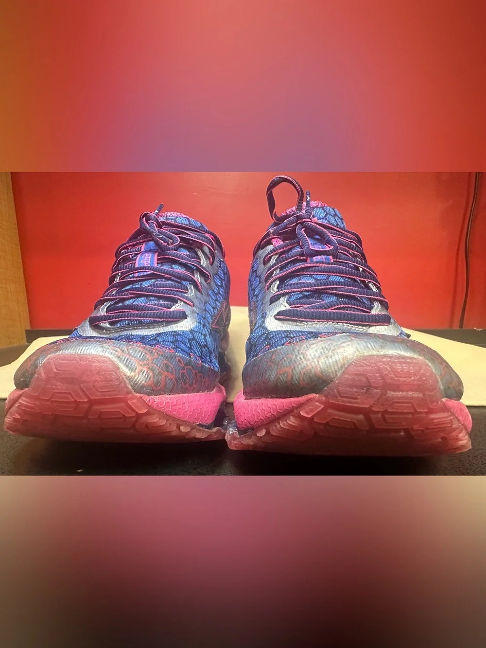 Mizuno Wave Prophecy 3 Blue, Pink, Silver, & Black Running Shoes Women’s Sz 9.5